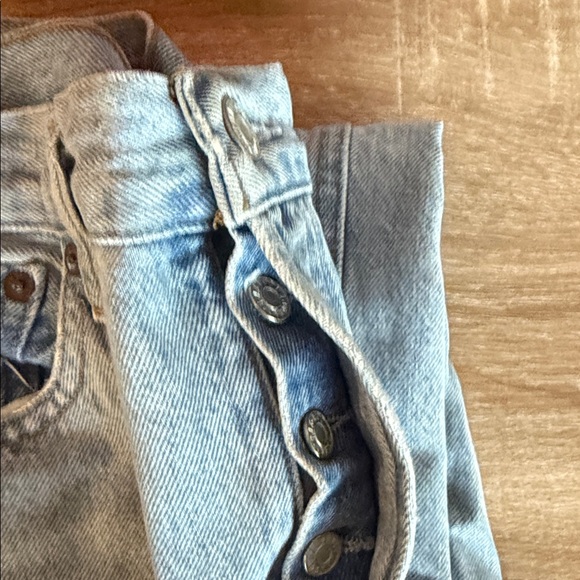 Agolde Light Blue Straight Jeans - Picture 5 of 6